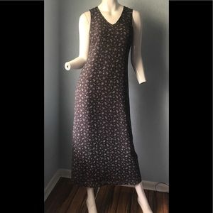 Vintage OLD NAVY DRESS GRAY/White Floral Design Size:4